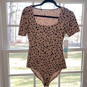 NWT Nine Britton Maddison Square Neck Knit Bodysuit